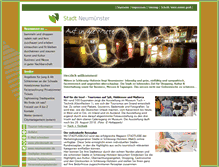 Tablet Screenshot of neumuenster-tourismus.de